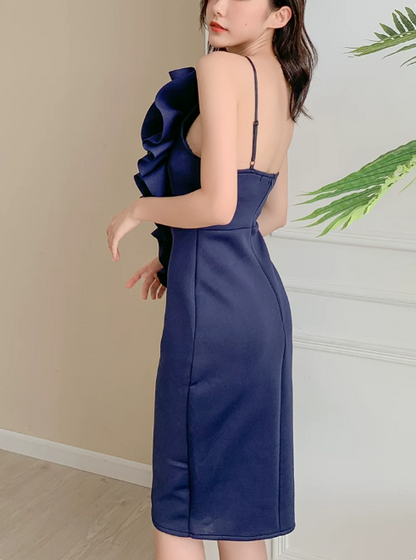 Elegant Homecoming Dress Asymmetic Flowers Prom Dress Back to School Outfits Party Dress  D6160