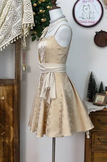 Chic Homecoming Dress Spaghetti Strap Stole Back to School Outfits Party Dress  D6625