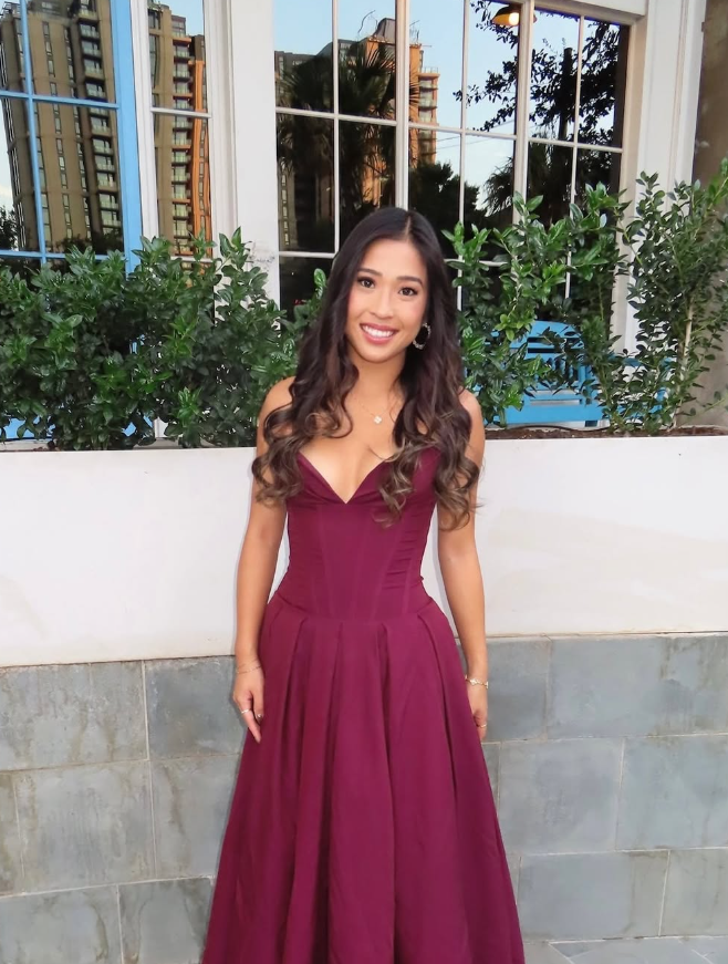 Cute A Line Sweetheart Neck Burgundy Satin Prom Dress Evening Dress SH2636