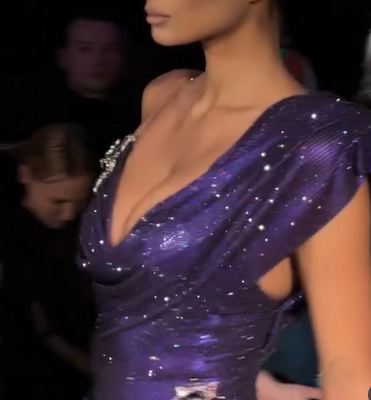 Elegant Purple Sequin Pleated A Line Short Party Dress Cocktail Dress S296