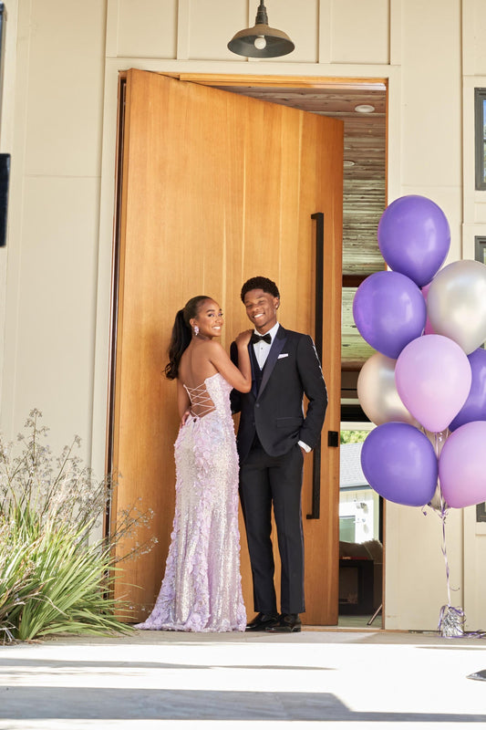 Classy Mermaid Sweetheart Lilac Sequin Slit Long Evening Dress Prom Dresses SD2076