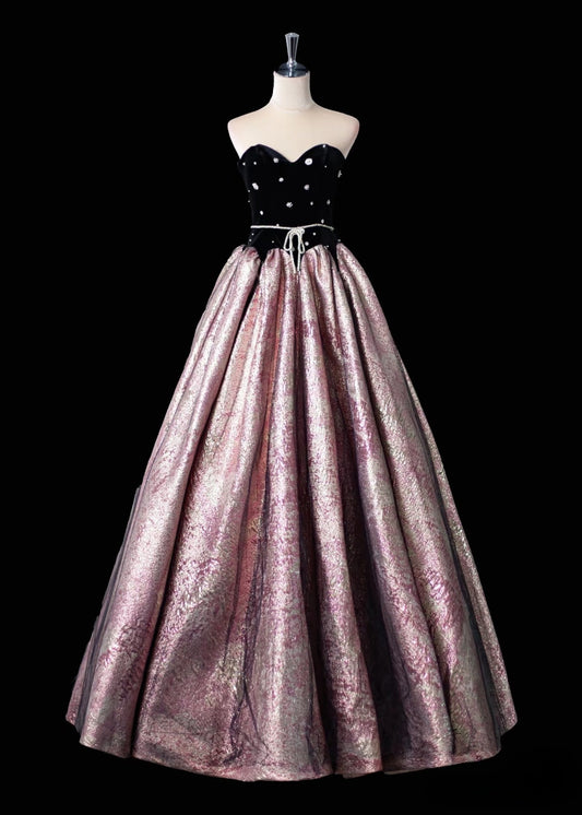 Pretty A Line Sweetheart Sequin Long Burgundy Long Prom Dresses Formal Evening Dress SD2355