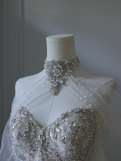 Timeless Ball Gown Sweetheart Neckline Sequin Long Sleeves Wedding Dress Bridal Dresses SD2488