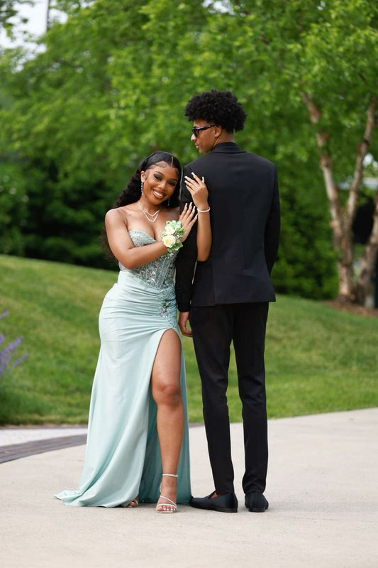 Sexy Sheath Sweetheart Light Sky Blue Prom Dresses Formal Summer Wedding Guest Dresses Wedding Guest Outfits D2652