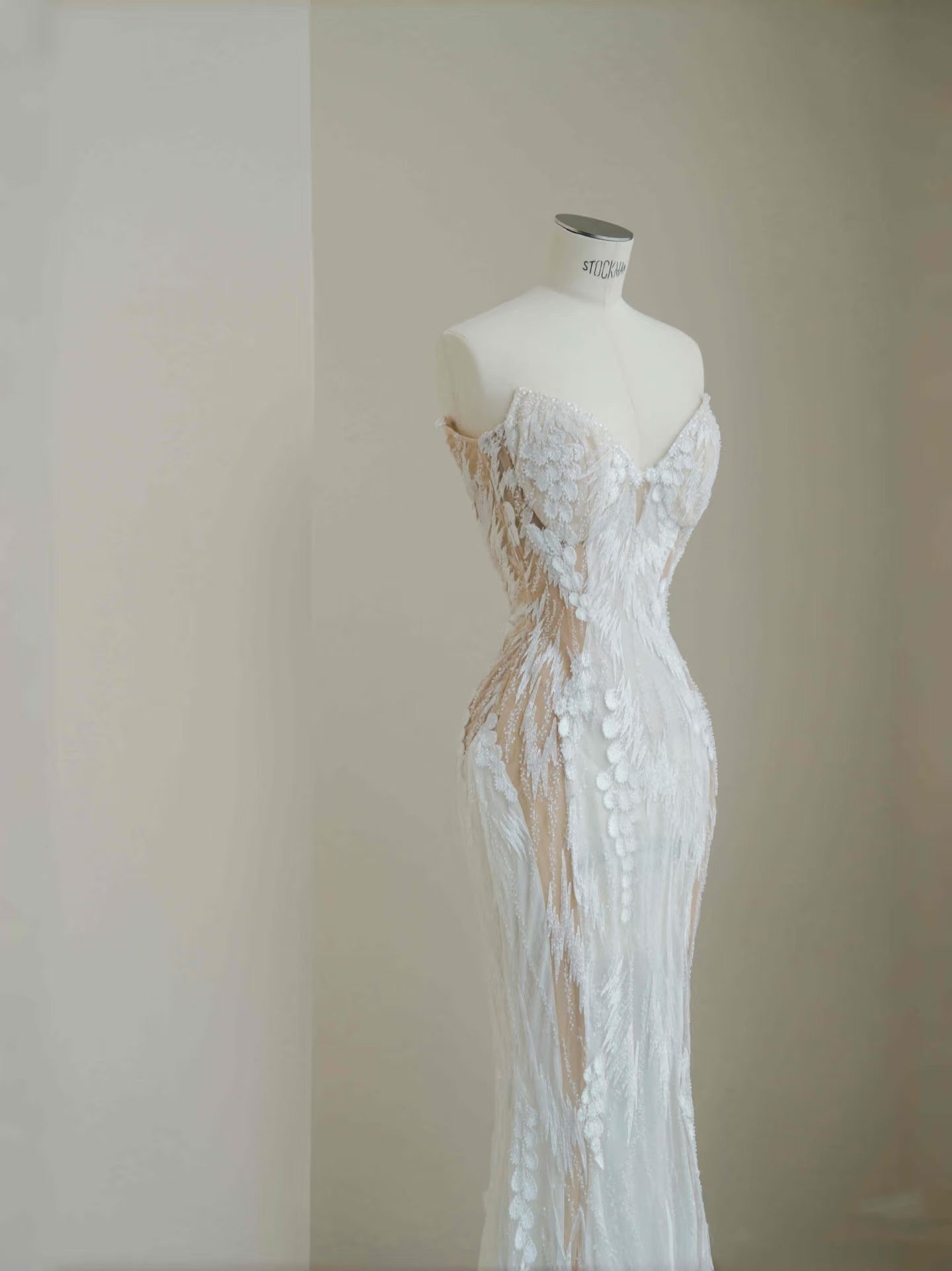 Pretty Bridal Gown Mermaid Sweetheart Lace White Long Wedding Dresses Modest Bridal Gowns D2727
