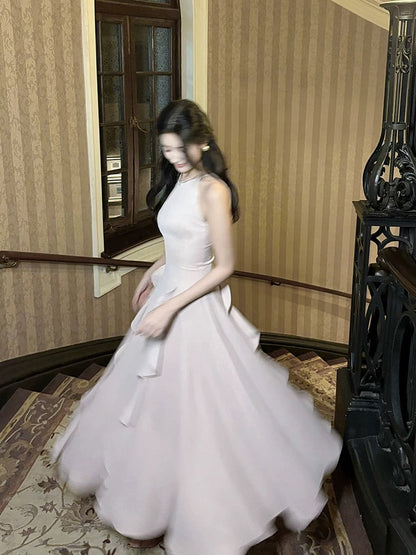 Pretty A Line Ruffles Ankle Length Pink Evening Dress Prom Dresses SD2751