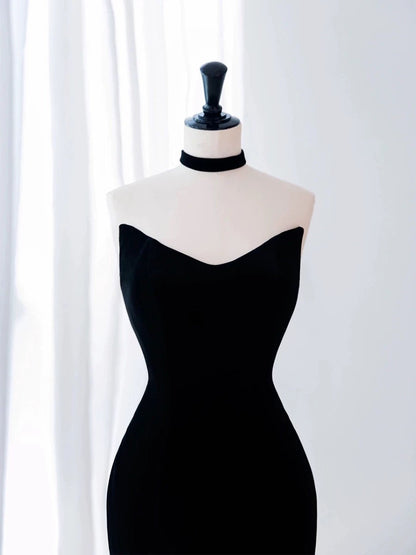 Pretty Mermaid Sweetheart Neckline Black Tulle Long Evening Dress Prom Dresses SD2779