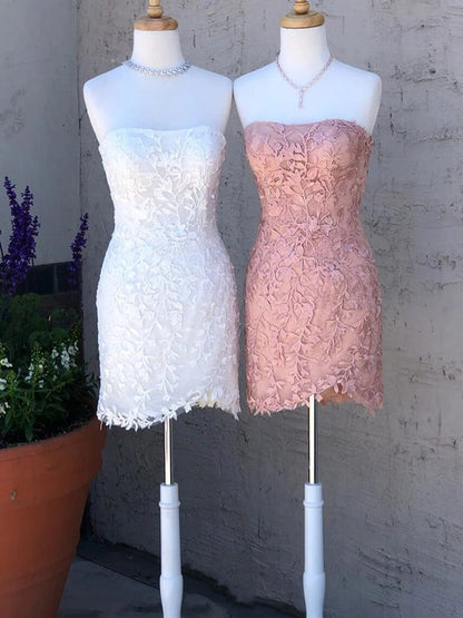 Short Lace Graduation Dress Tight Homecoming Dresses SH023