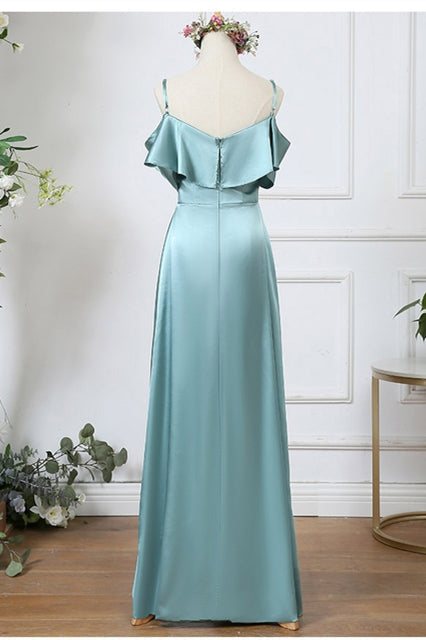 Pale Turquoise Floor Length Mismatched Bridesmaid Dresses
