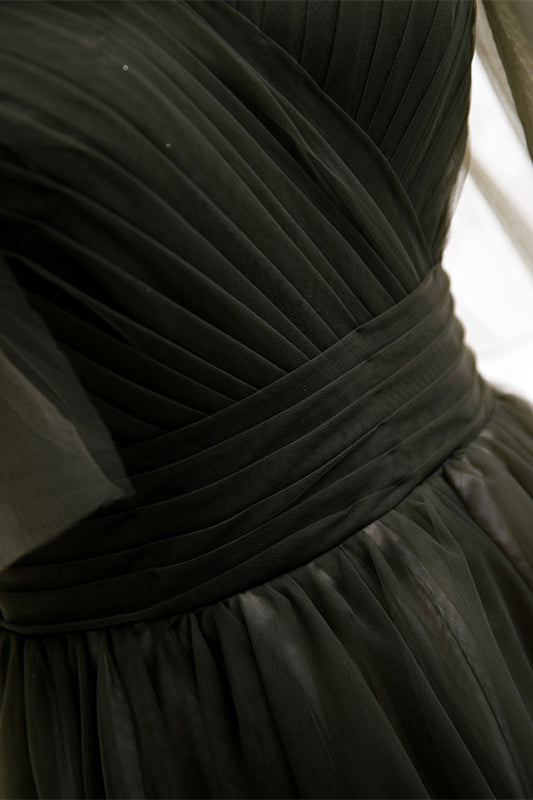 Sweetheart Off-Shoulder Tulle A-Line Empire Party Evening Dress