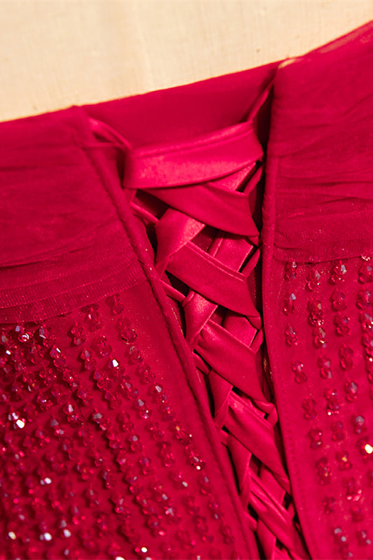 Spaghetti Straps Tulle A-Line Empire Party Evening Dress