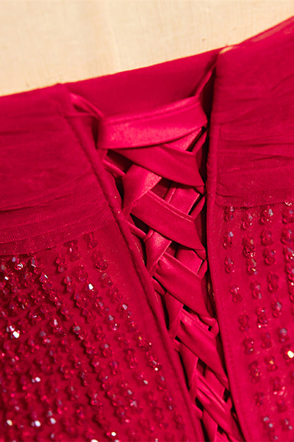 Spaghetti Straps Tulle A-Line Empire Party Evening Dress