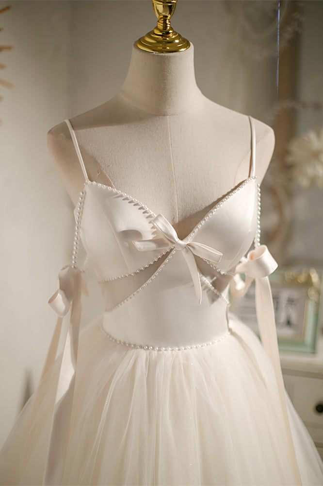 Black Beaded Cut-Out Bow Tie Straps Homecoming Dress