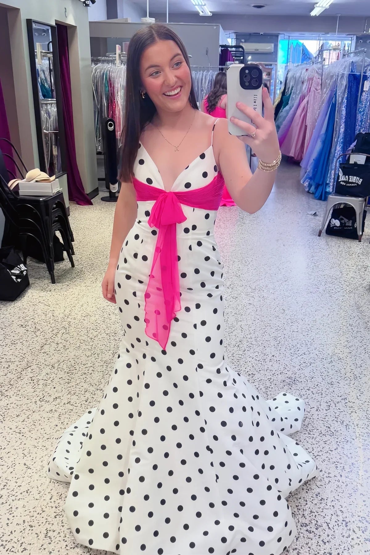 Spaghetti Straps Mermaid High Waist Satin Prom Party Dress