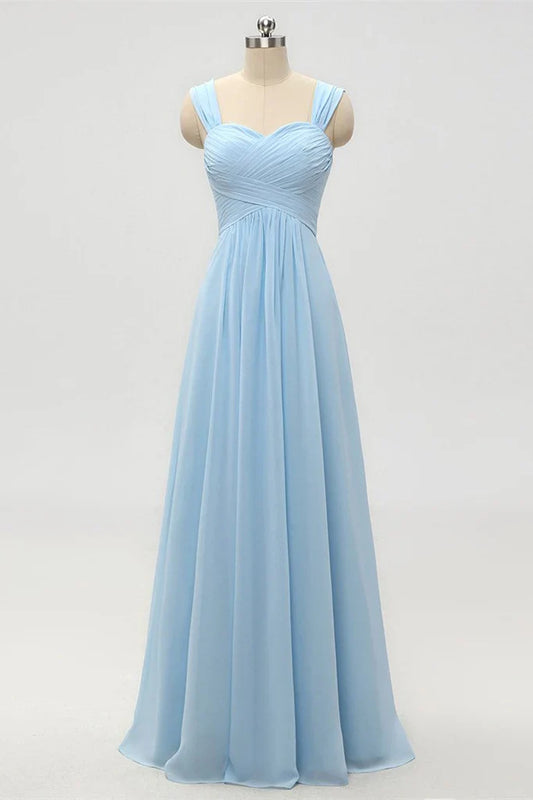 Sweetheart Sleeveless Empire Chiffon A-Line Bridesmaid Dress