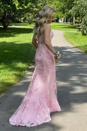 Sweetheart Sleeveless Lace Mermaid Party Prom Dress