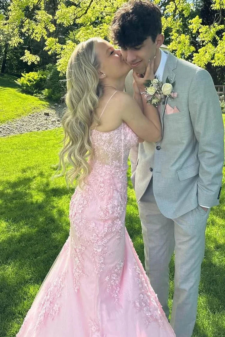 Sweetheart Sleeveless Lace Mermaid Party Prom Dress