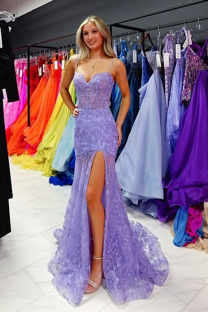 Sweetheart Strapless Appliques Mermaid Party Prom Dress
