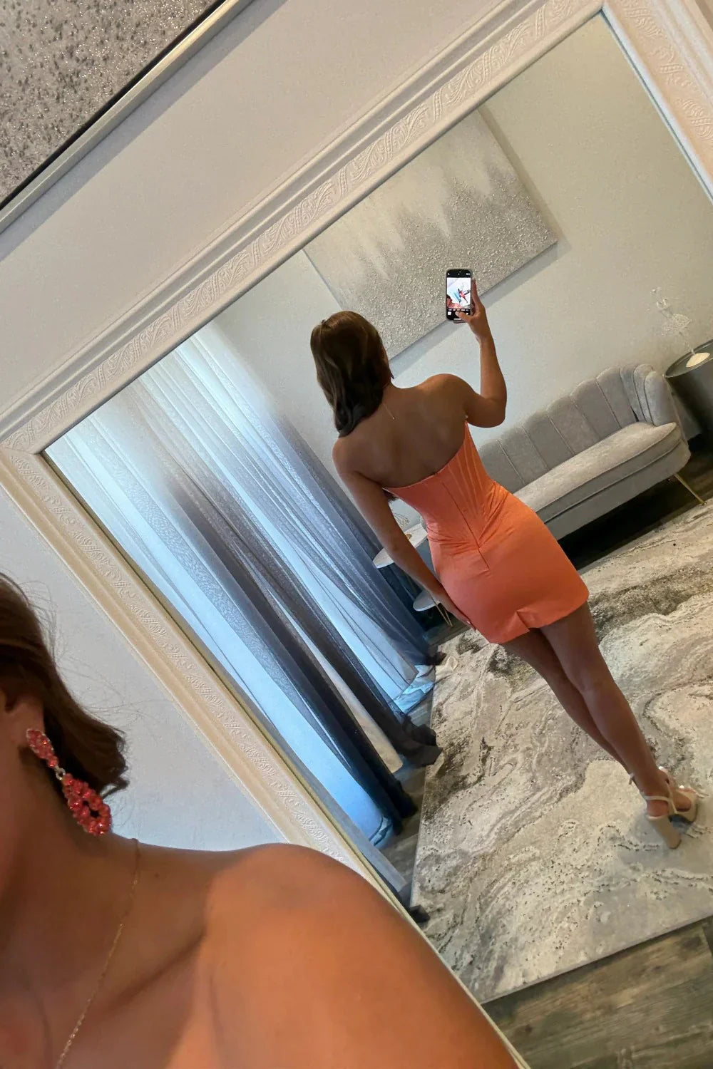 Sweetheart Strapless Bodycon Empire Mini Homecoming Dress