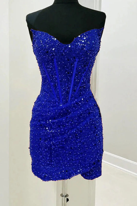 Sweetheart Strapless Bodycon Empire Short Homecoming Dress