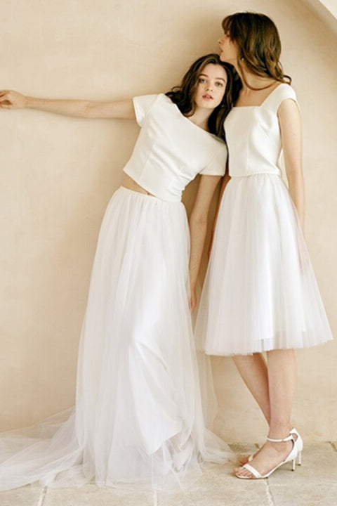 Two Piece Casual Dress with Tutu Skirt