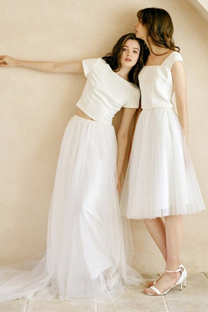 Two Piece Casual Dress with Tutu Skirt