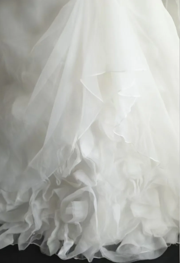 Charming Spaghetti Straps White Irregular Satin Organza Mermaid Princess Wedding Dress Long Bridal Gowns D2318