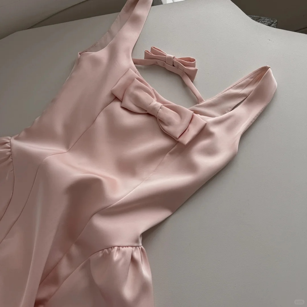 Cute A Line Straps Pink Satin Short Homecoming Dress Birthday Dress SH3149