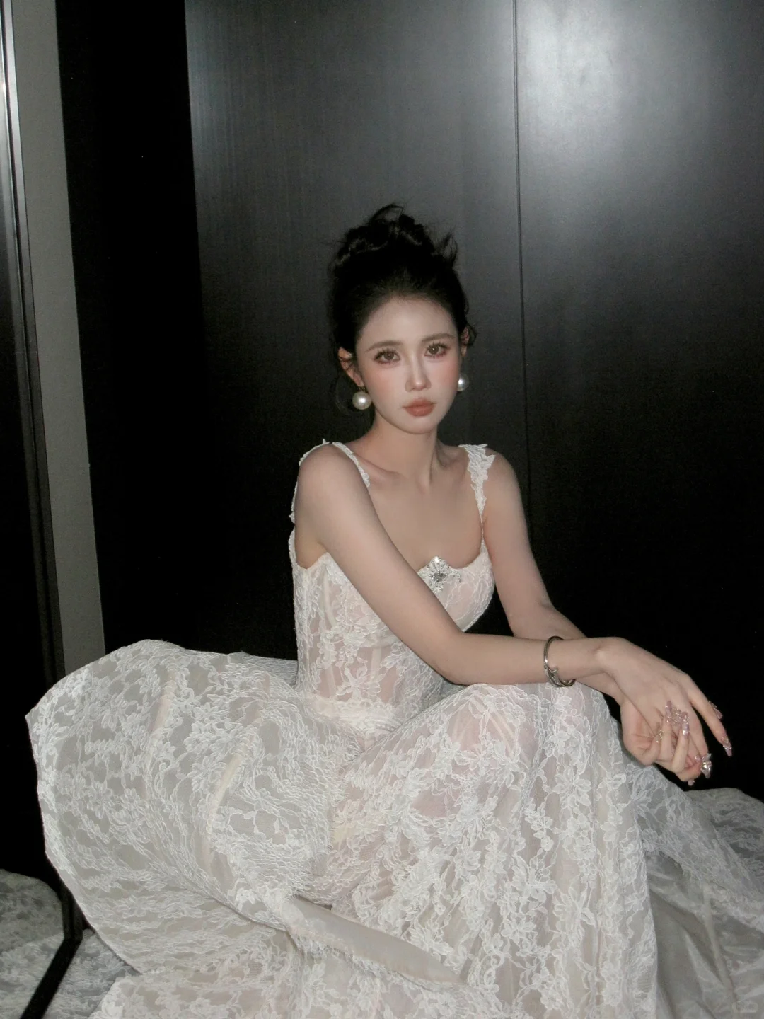 Modest Wedding Dress Ball Gown Square Neck Lace Summer Long White Wedding Dresses Bride Dress Bridal Gowns WD085
