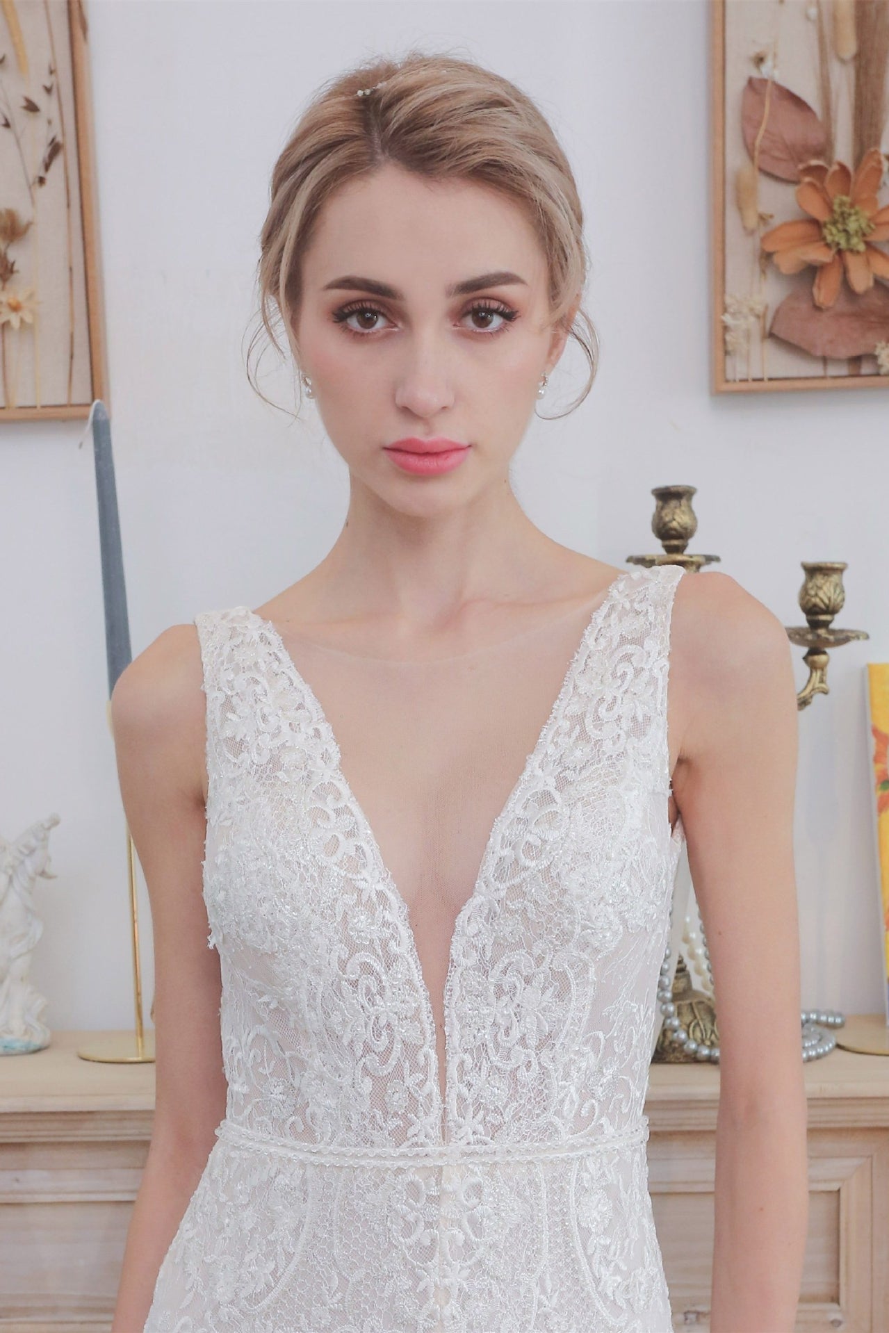 White Lace Mermaid White Lace Wedding Dress