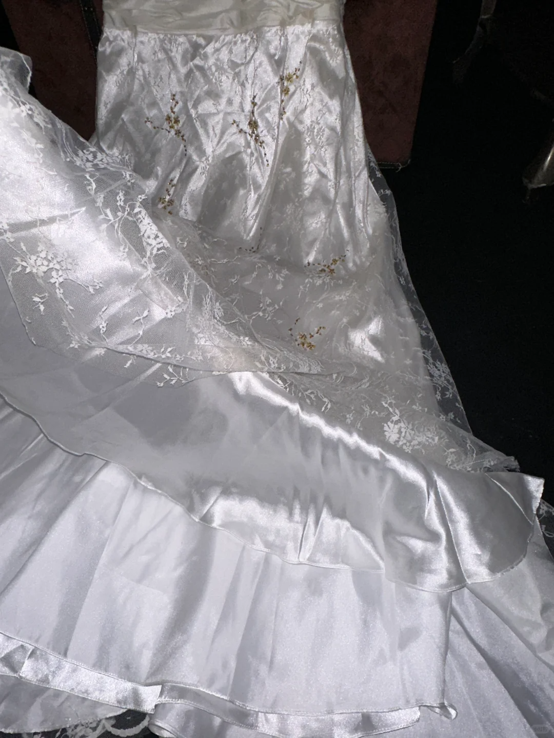 White A Line Sweetheart Neck Beaded Pleated Satin Lace Prom Dress Evening Dress SH3183