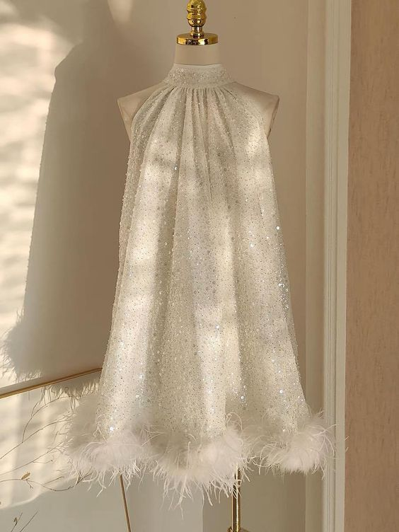 White Short Prom Dress Fashion Cocktail Dress Homecoming Dress SH1336