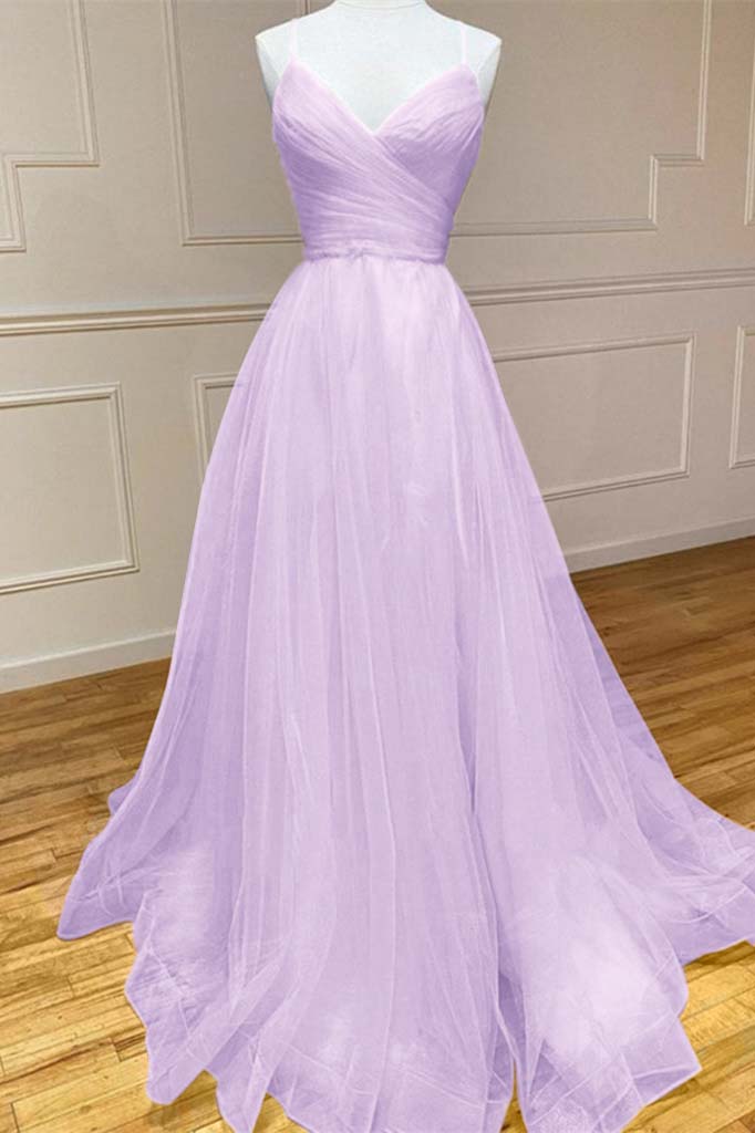 Amazing Yellow Spaghetti-Straps Prom Dress String Back