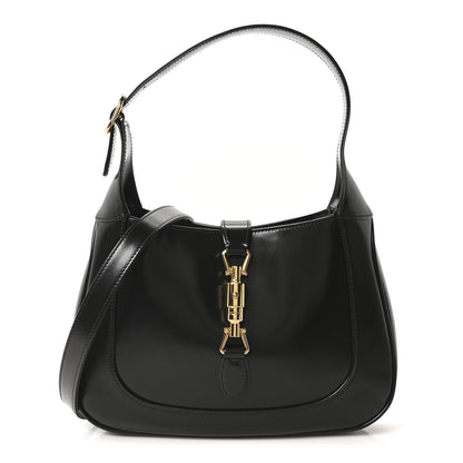 Boarded Dyana Lux Calfskin Small Jackie 1961 Hobo Black