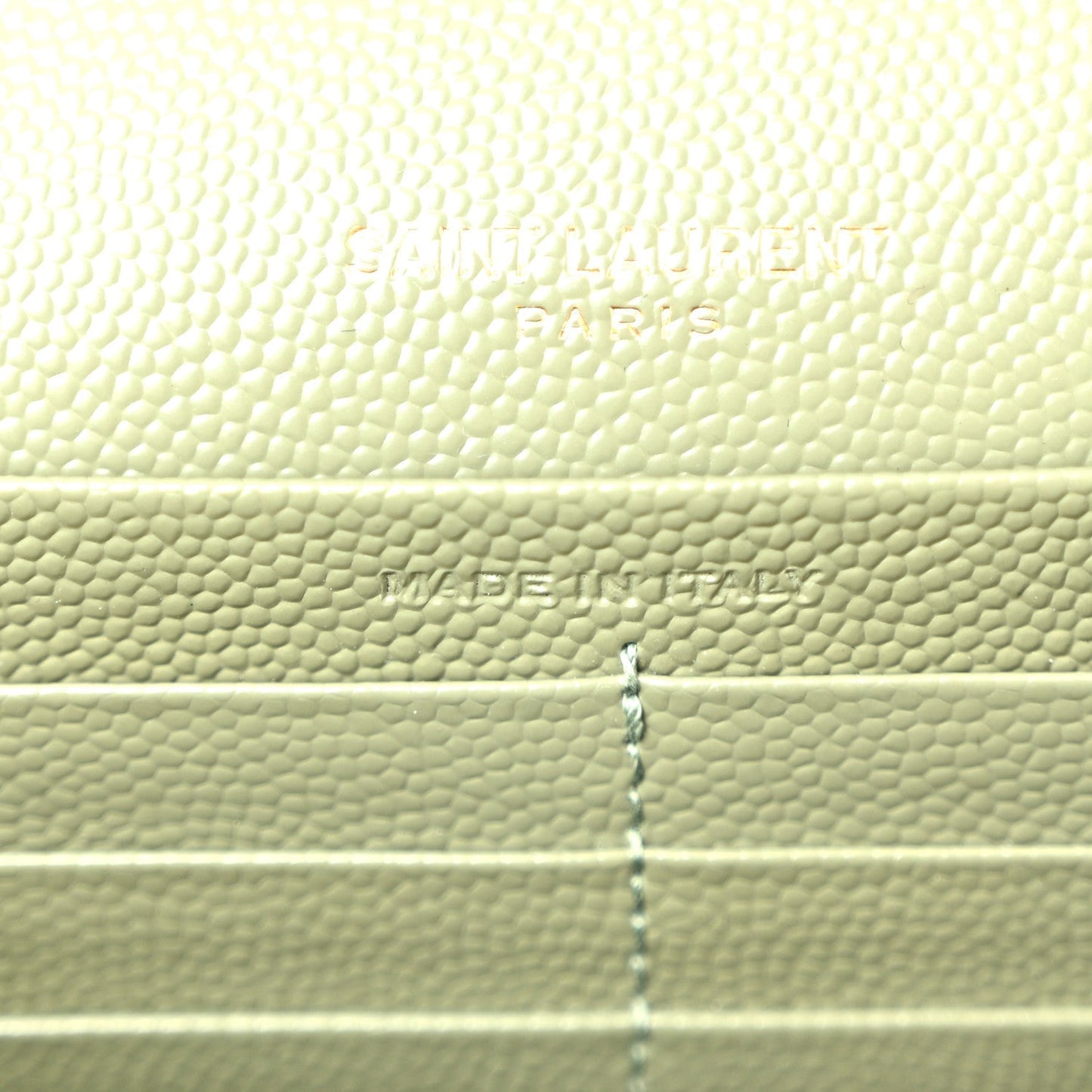 Grain De Poudre Matelasse Chevron Monogram Chain Wallet Light Sage