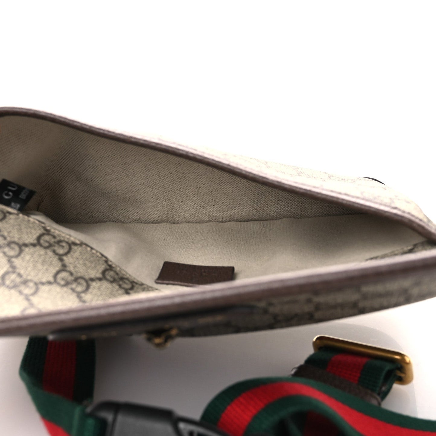 GG Supreme Monogram Neo Vintage Web Belt Bag Brown