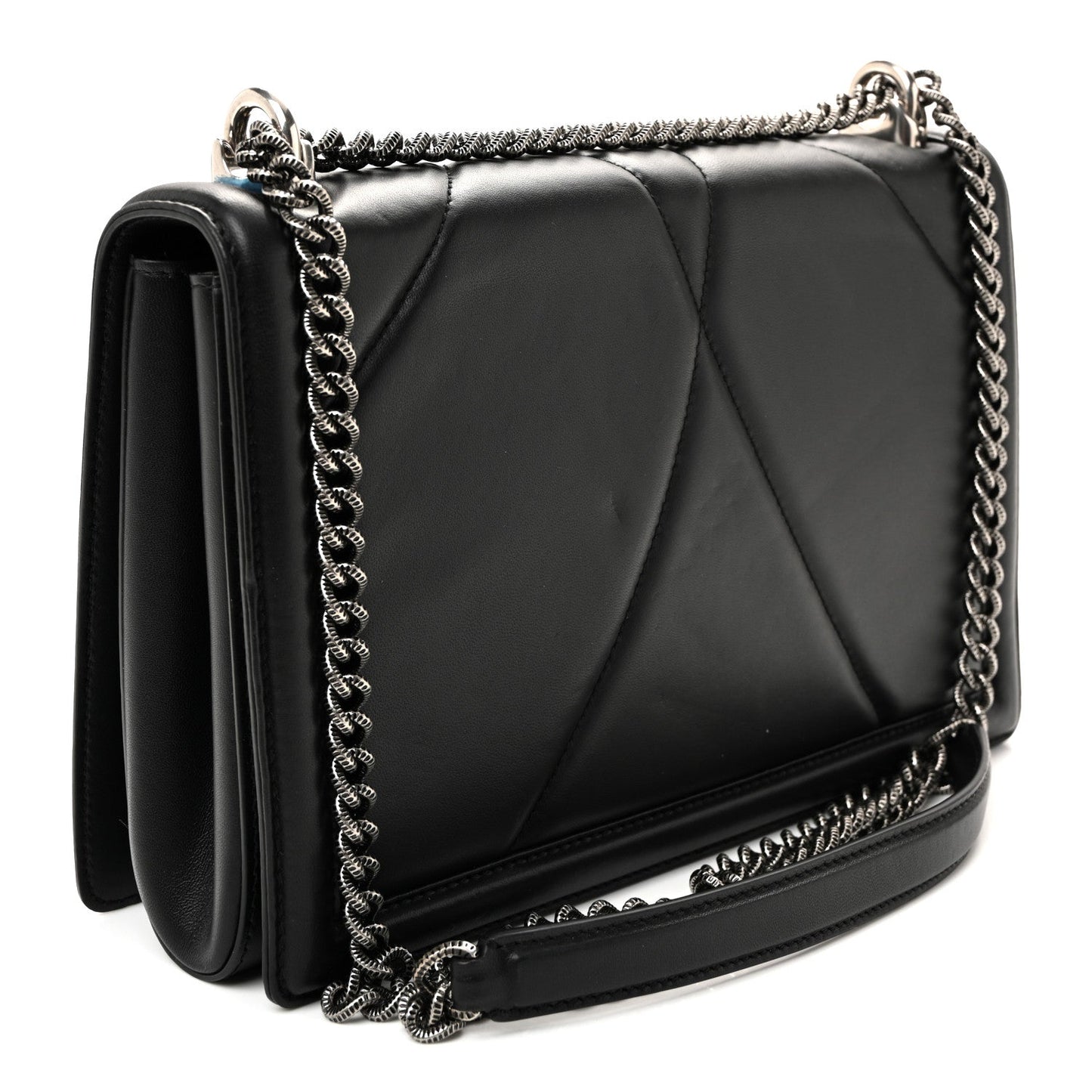 Calfskin Large Devotion Crossbody Bag Black