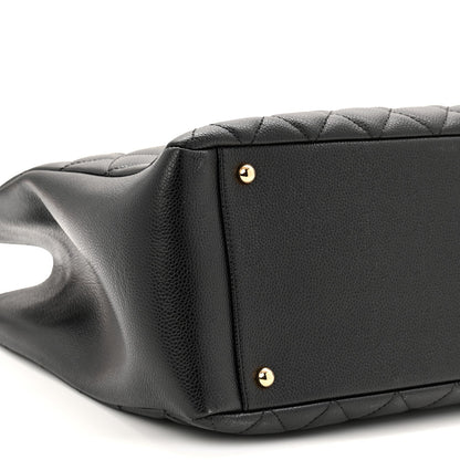 Caviar Quilted XL Grand Shopping Tote GST Black