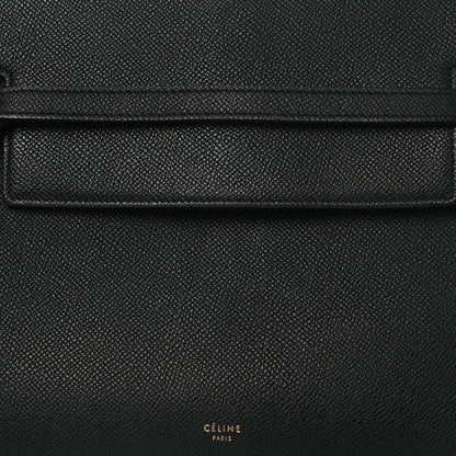Grained Calfskin Mini Belt Bag Black