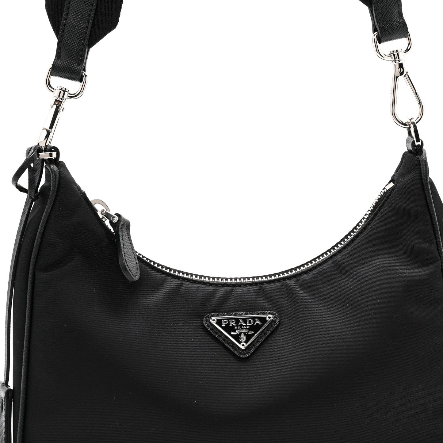 Re-Nylon Saffiano Re-Edition 2005 Shoulder Bag Black