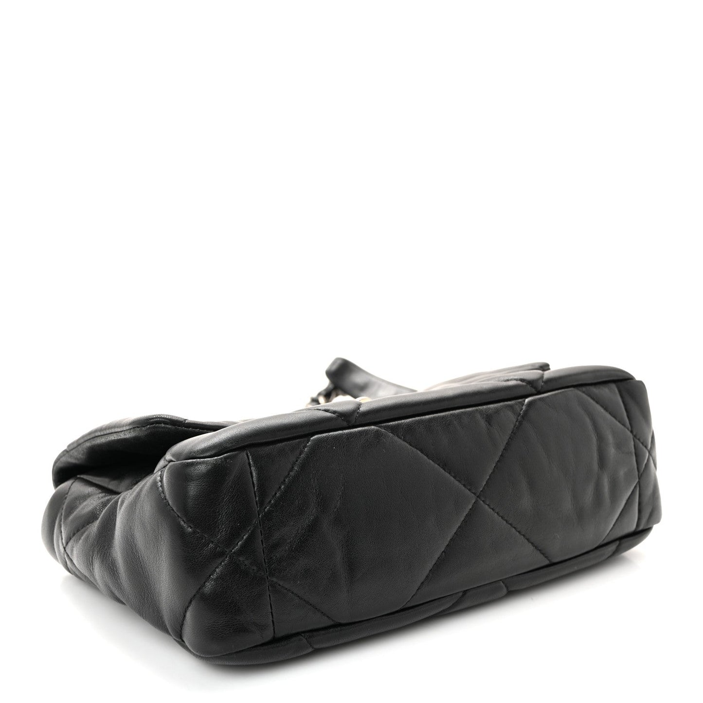 Lambskin Quilted Medium Chanel 19 Flap Black
