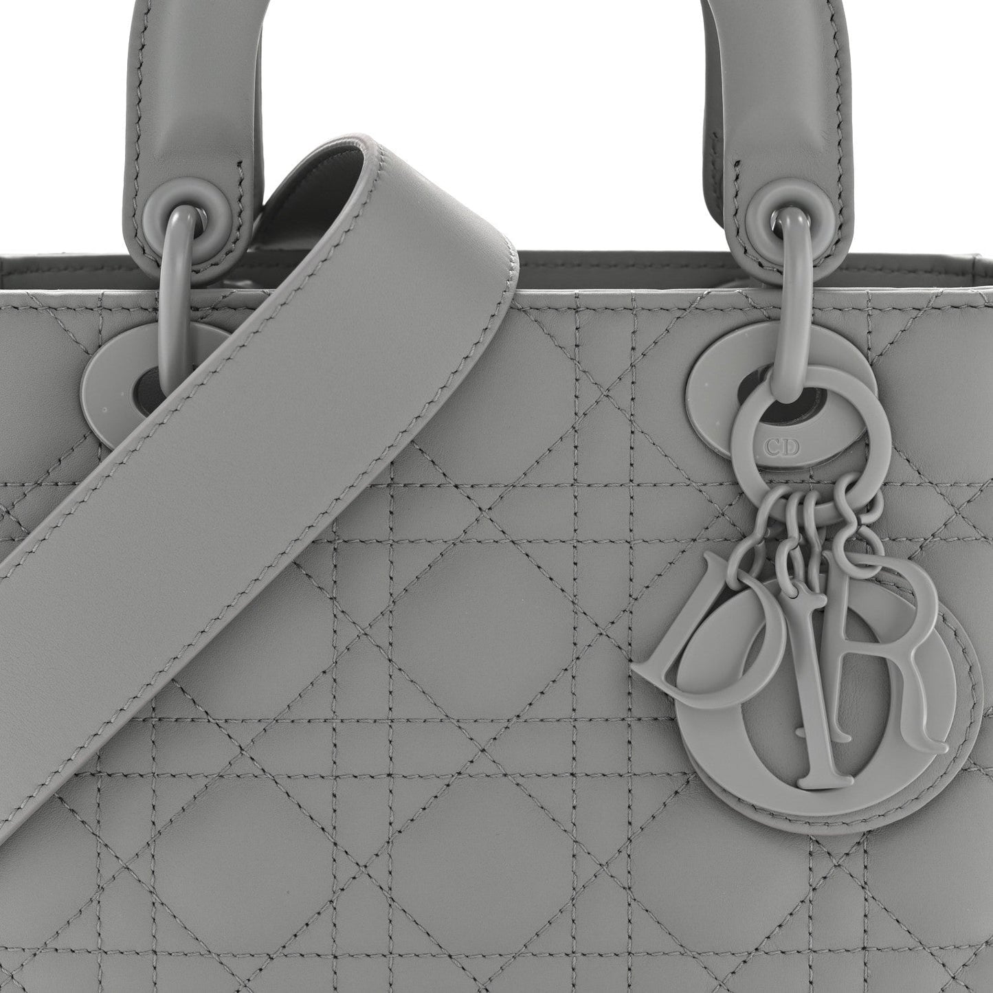 Ultra Matte Calfskin Cannage Small My ABCDior Lady Dior Grey