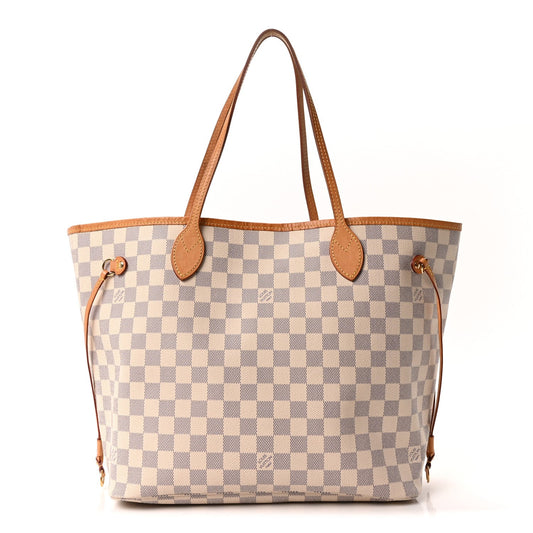 Damier Azur Neo Neverfull MM Rose Ballerine