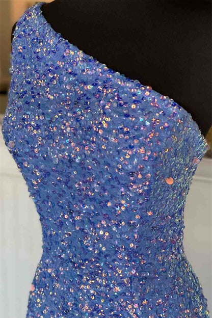 Amazing Sleeveless Mermaid Prom Dress One Shoulder With Slit