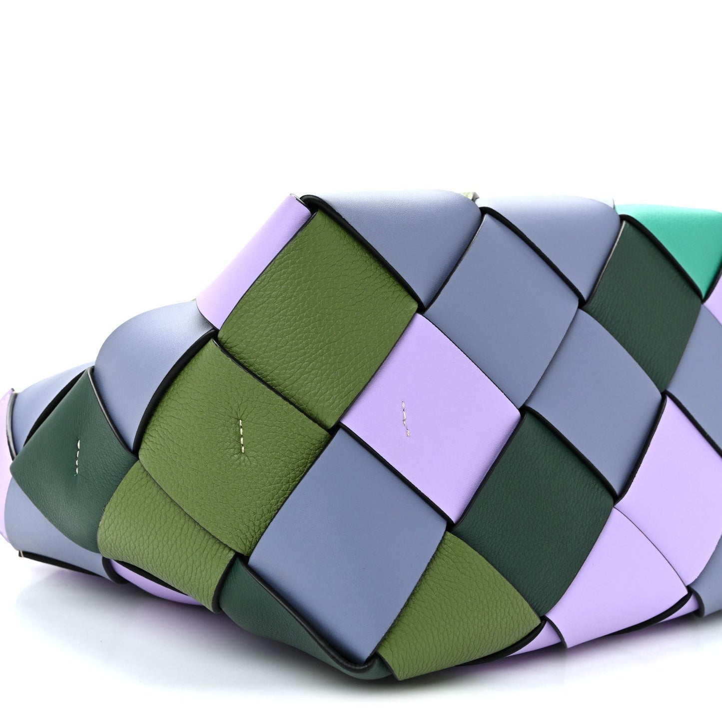 Calfskin Woven Small The Surplus Collection Basket Bag Multicolor
