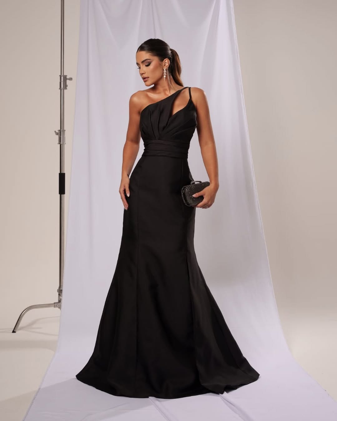 Purple Sleeveless Halter Straps Mermaid Long Prom Dress