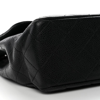 Caviar Quilted Jumbo Single Flap Black