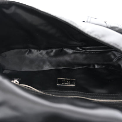Econyl Cuoio Romano Multipocket Baguette Black