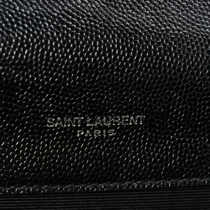 Grain De Poudre Textured Mixed Matelasse Triquilt Medium Monogram Satchel Black