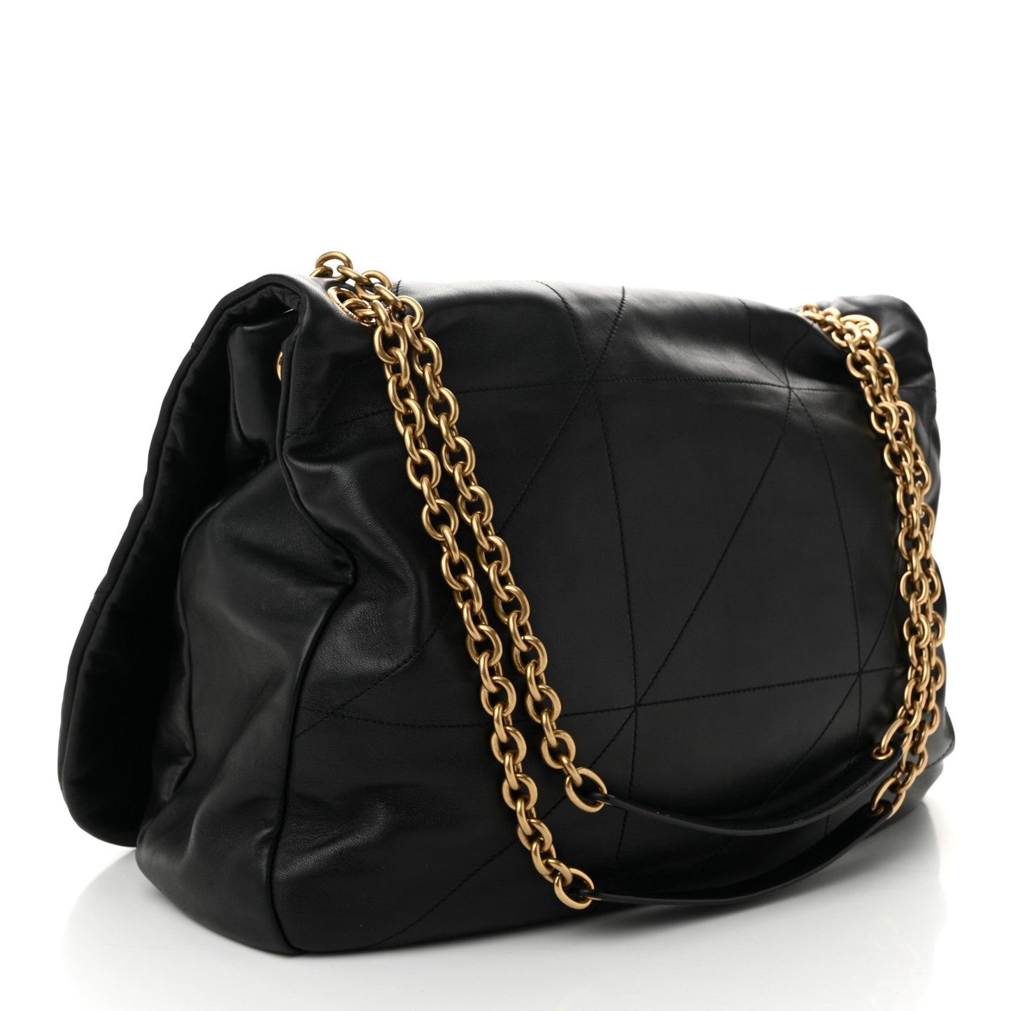 Lambskin Matelasse Monogram Large Jamie 4.3 Black